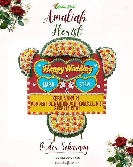 Papan Bunga Pernikahan Katongan